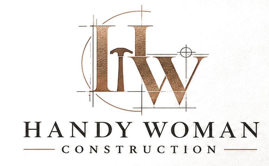 Handy Woman Construction logo and slogan